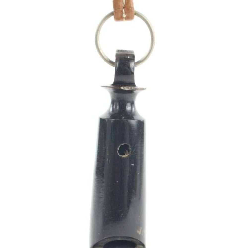 Hermès Black x Brown Wooden Dog Whistle 280her217
